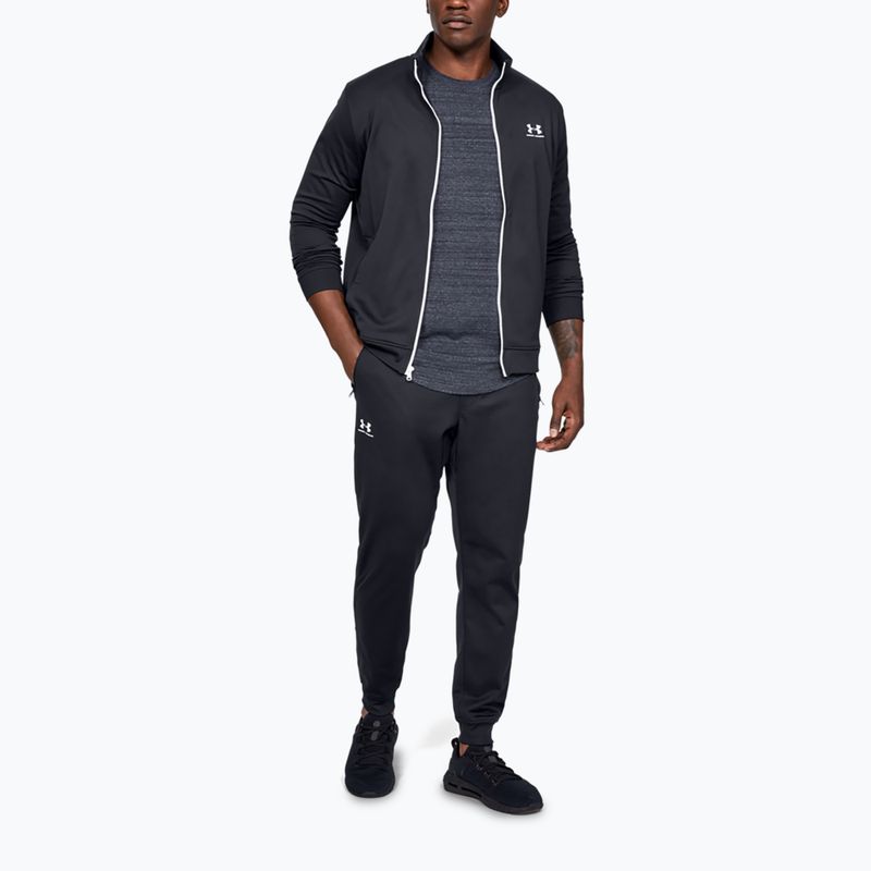 Pantaloni Under Armour Sportstyle Tricot Jogger nero/bianco da uomo 2