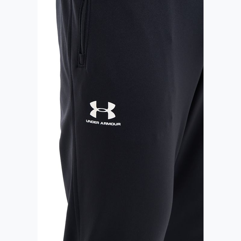 Pantaloni Under Armour Sportstyle Tricot Jogger nero/bianco da uomo 5