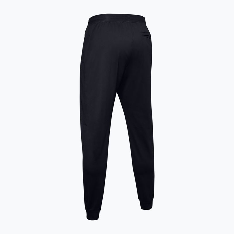 Pantaloni Under Armour Sportstyle Tricot Jogger nero/bianco da uomo 9