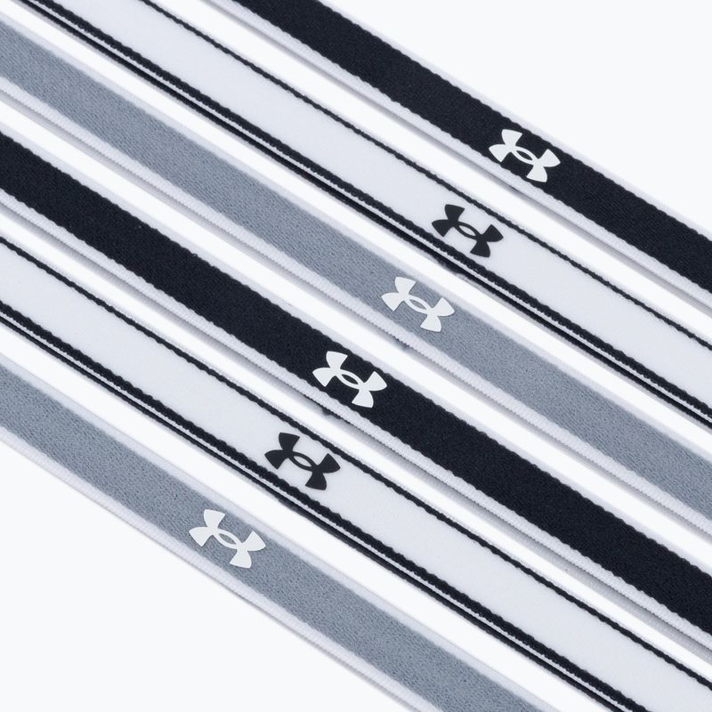 Under Armour UA Mini Headbands 6 pezzi nero/acciaio/bianco 3