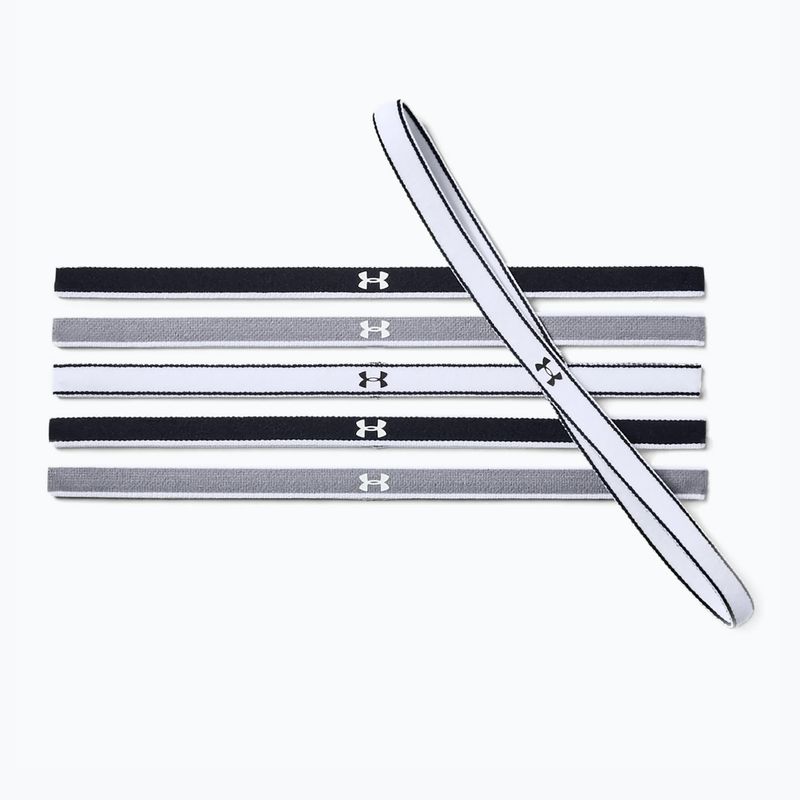 Under Armour UA Mini Headbands 6 pezzi nero/acciaio/bianco 4