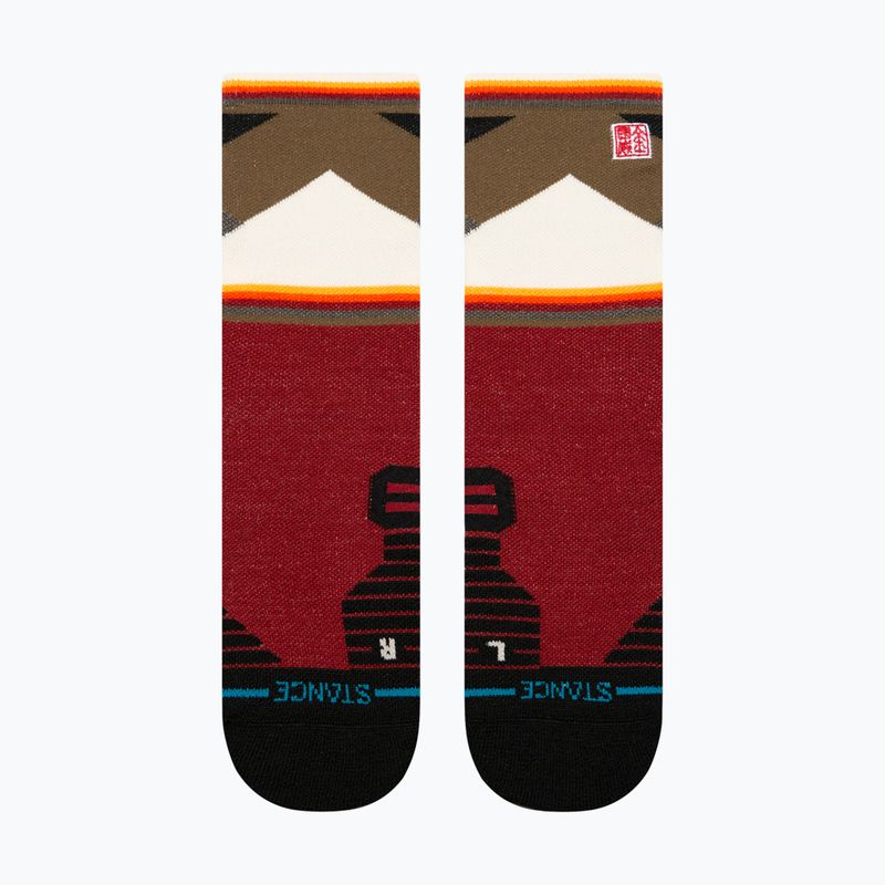 Calzini da corsa Stance Jimmy Chin Mid Wool Crew rosso 2