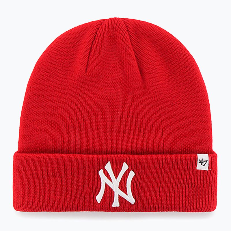 47 Marca MLB New York Yankees Berretto invernale rosso rialzato