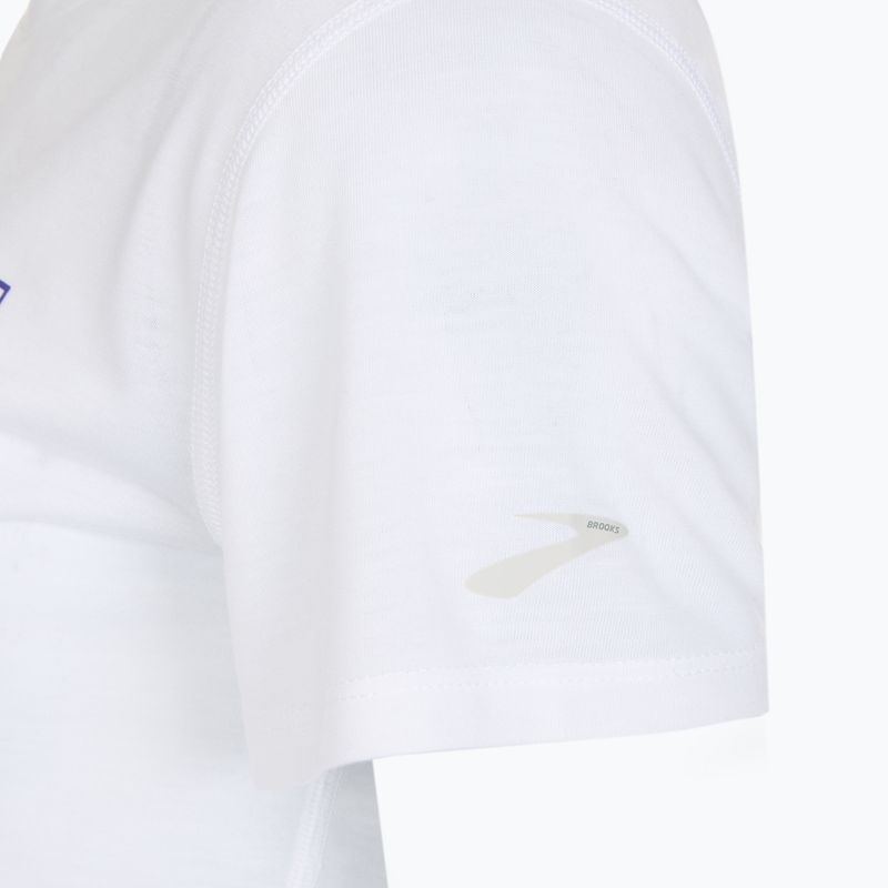 Maglietta da corsa Brooks per la Giornata Internazionale della Donna, bianco/viola/arancione 3