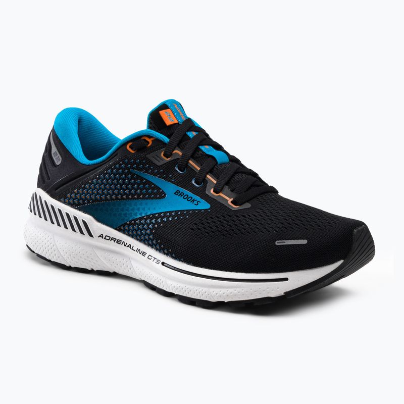Scarpe da corsa da uomo Brooks Adrenaline GTS 22 nero/blu/arancione