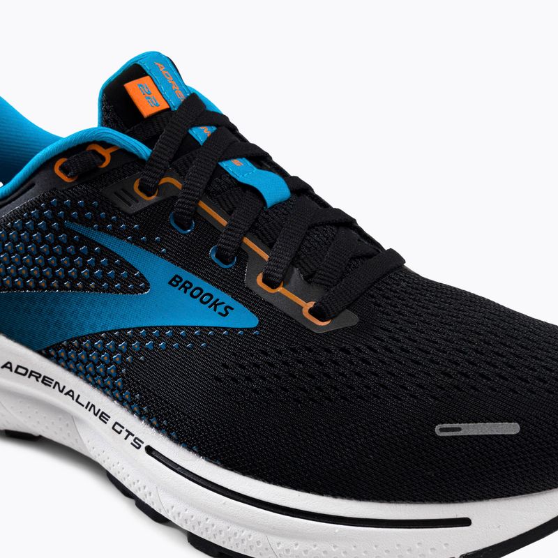 Scarpe da corsa da uomo Brooks Adrenaline GTS 22 nero/blu/arancione 8