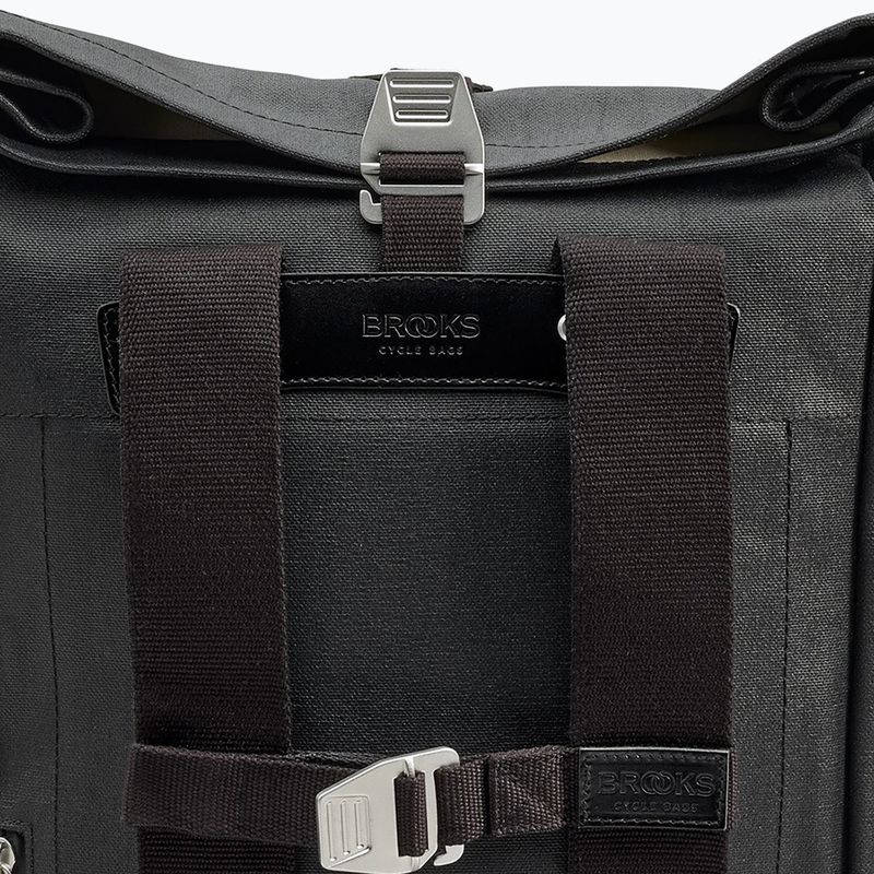 Brooks England Pickwick in tela di cotone 26 l total black city backpack 10
