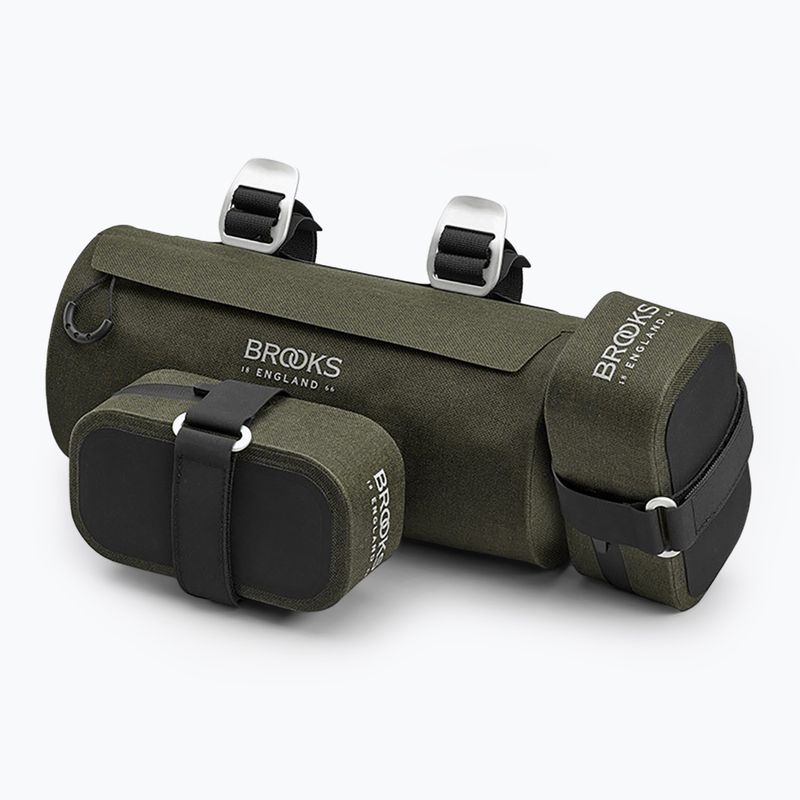 Brooks England Borsa da manubrio per bicicletta Scape Pouch 3 l verde fango 5