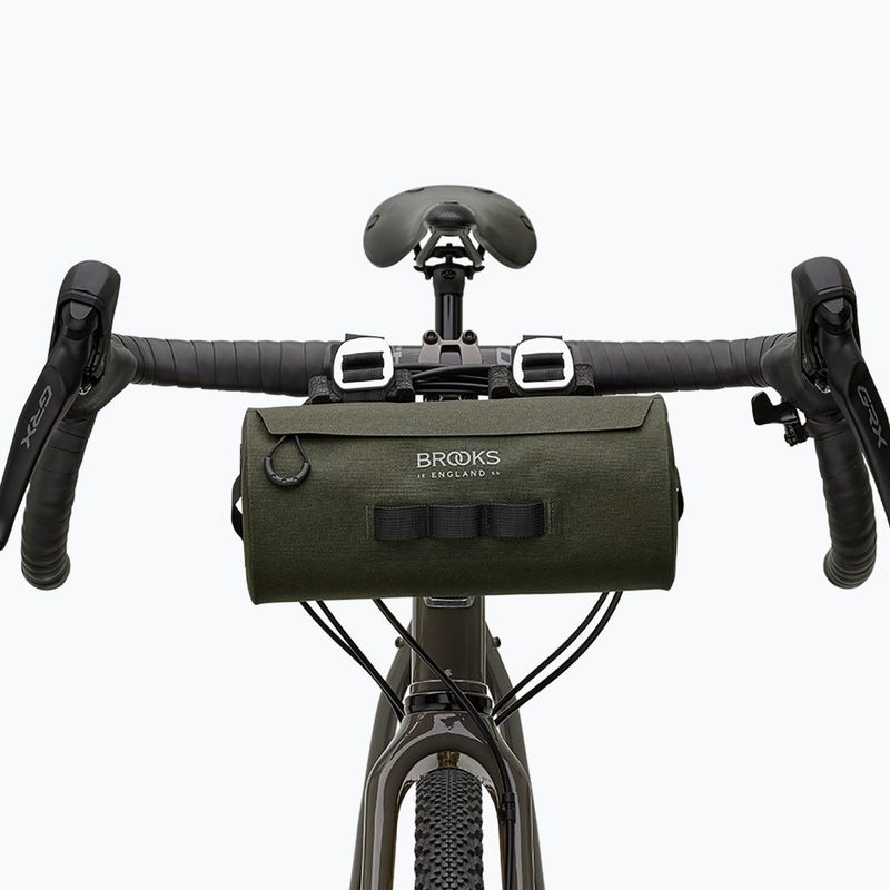 Brooks England Borsa da manubrio per bicicletta Scape Pouch 3 l verde fango 6