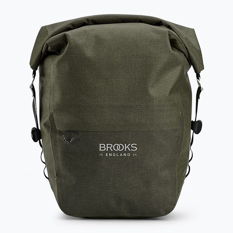 Brooks England Scape Pannier Large 18-22 l fango verde bici pannier 2