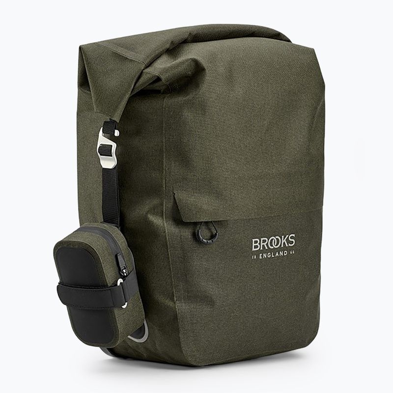 Brooks England Scape Pannier Large 18-22 l fango verde bici pannier 5