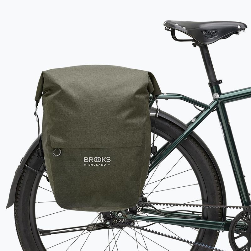 Brooks England Scape Pannier Large 18-22 l fango verde bici pannier 6