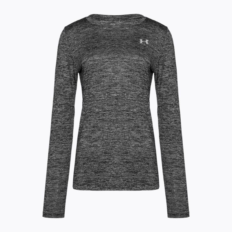 Under Armour Tech Crew Twist donna, manica lunga da allenamento, nero/argento metallico 4