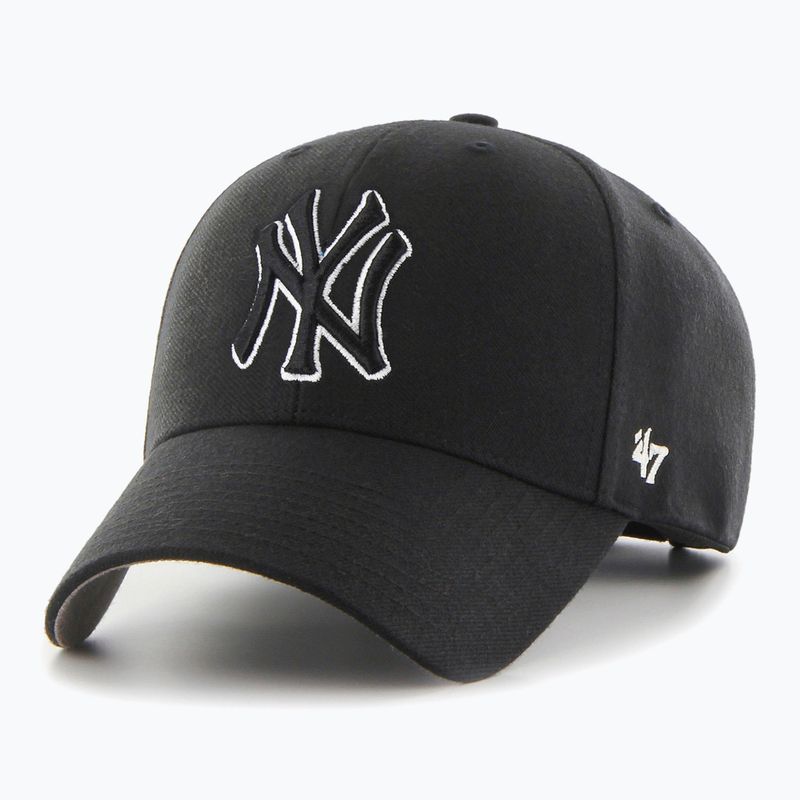 47 Brand MLB New York Yankees MVP SNAPBACK berretto da baseball nero 5