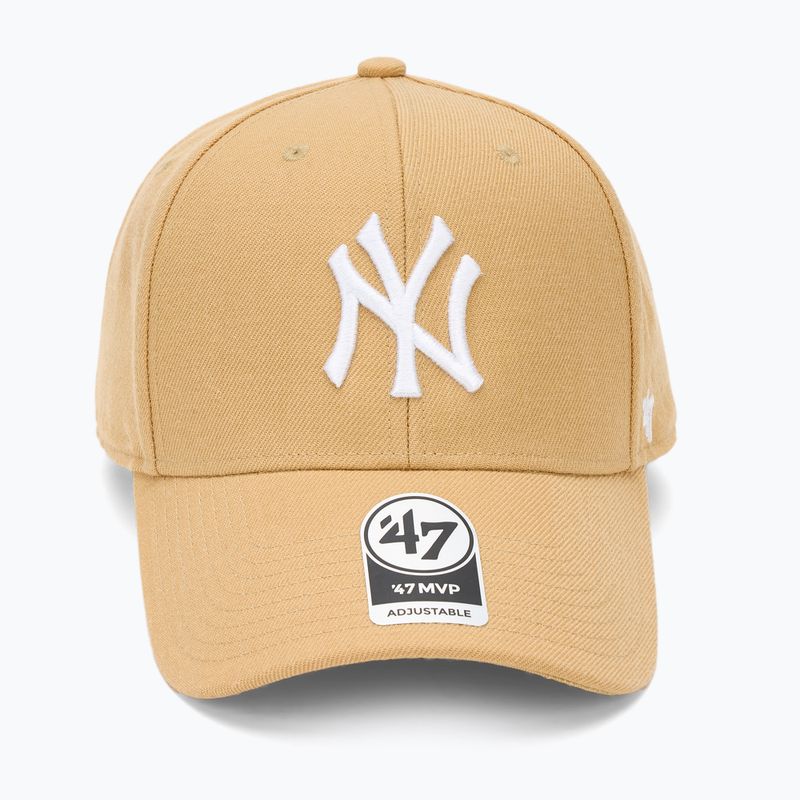 47 Brand MLB New York Yankees MVP berretto da baseball marrone chiaro 2