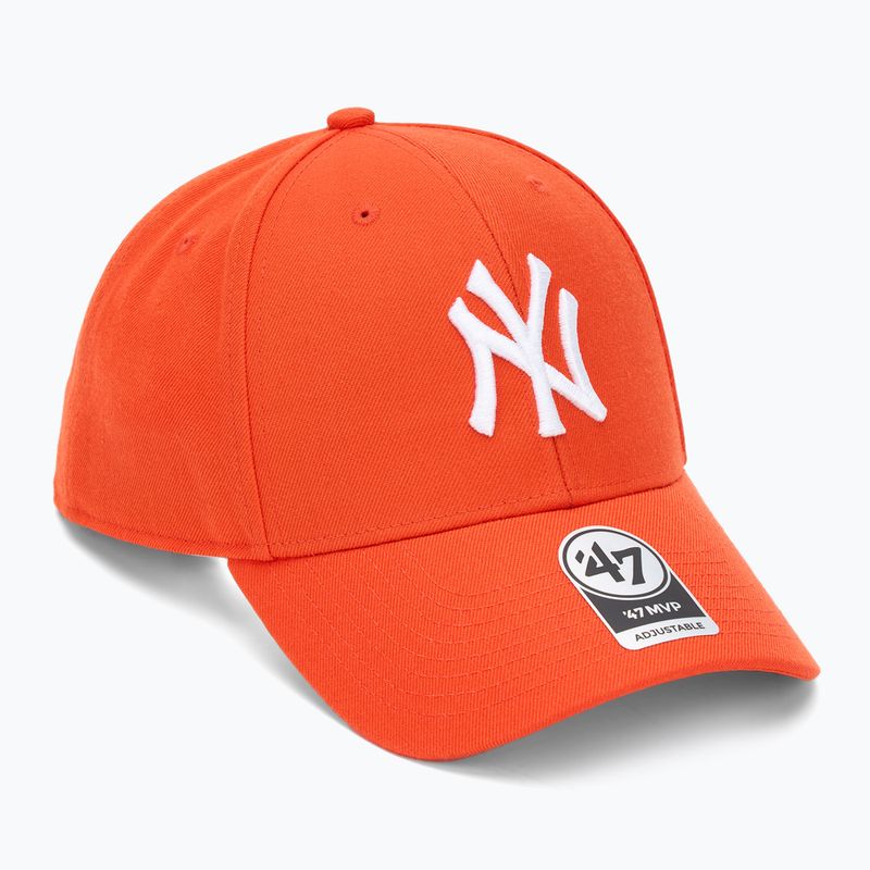 47 Brand MLB New York Yankees MVP berretto da baseball arancione vibrante