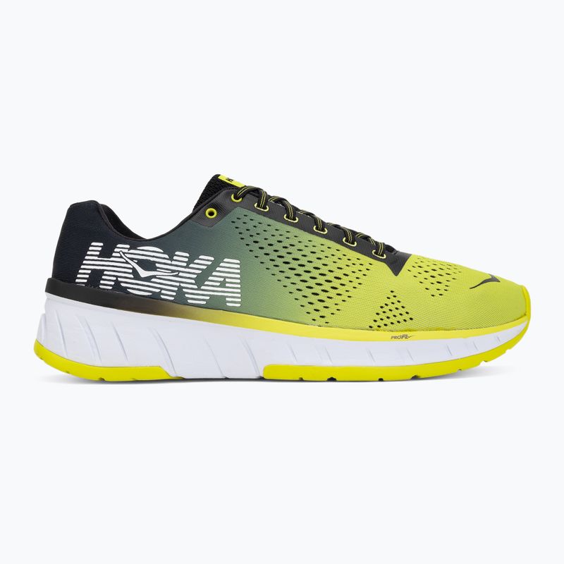 Scarpe da corsa da uomo HOKA Cavu sulphur spring/anthracite 2