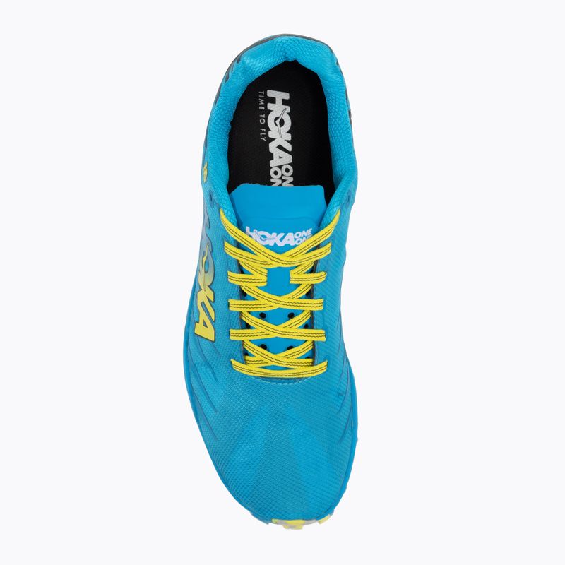 Scarpe da corsa da uomo HOKA Evo Jawz cyan/citrus 6