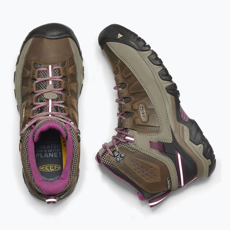 Stivali da trekking da donna KEEN Targhee III Mid WP weiss/boysenberry 12