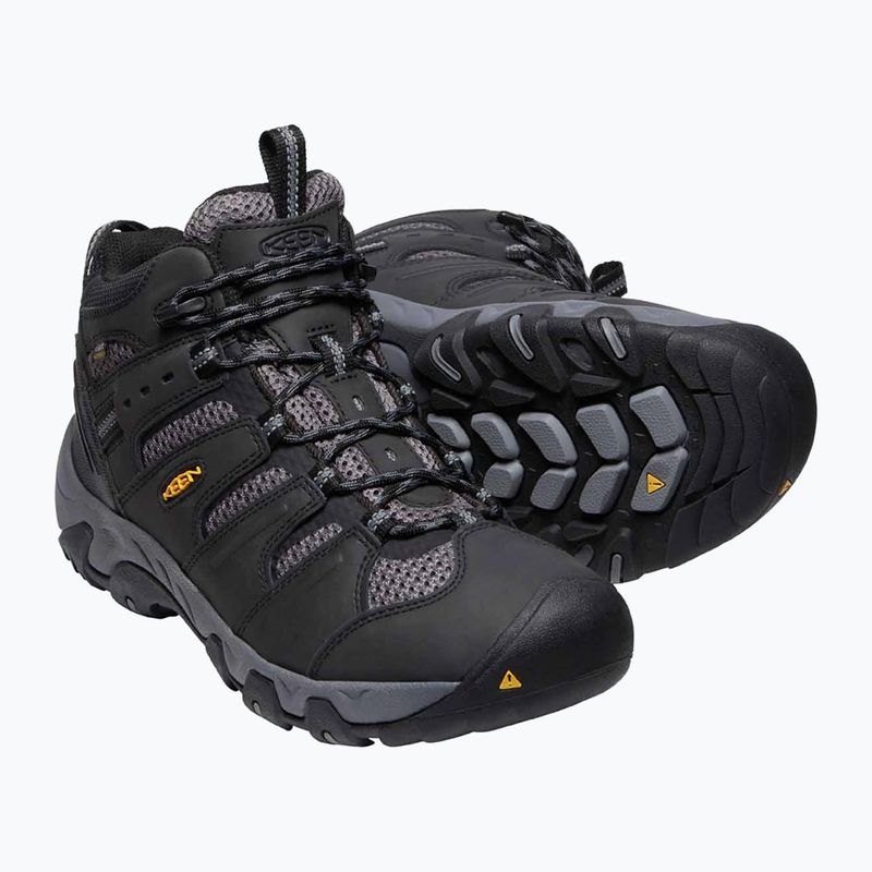 Scarpe da trekking da uomo KEEN Koven Mid WP nero/grigio acciaio 15