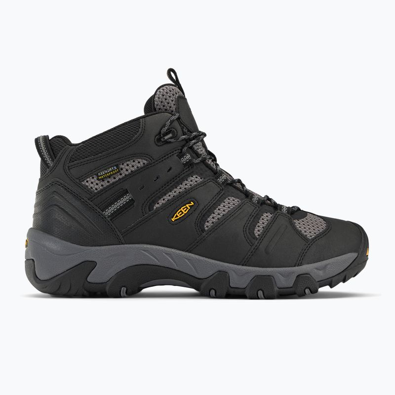 Scarpe da trekking da uomo KEEN Koven Mid WP nero/grigio acciaio 2