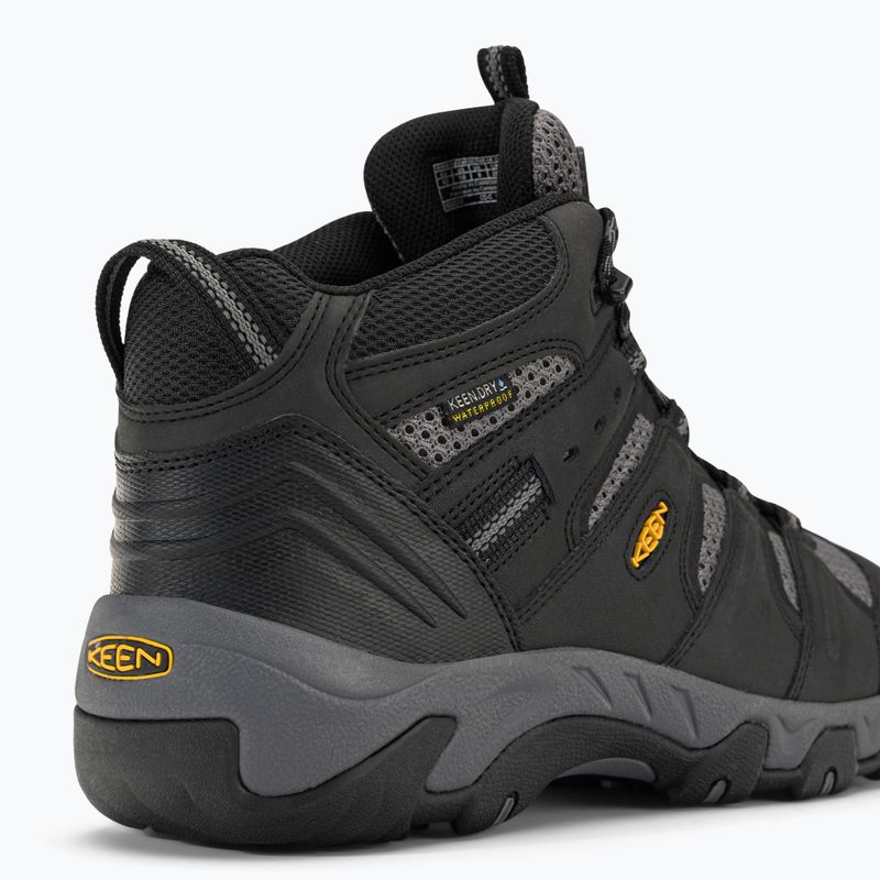 Scarpe da trekking da uomo KEEN Koven Mid WP nero/grigio acciaio 9