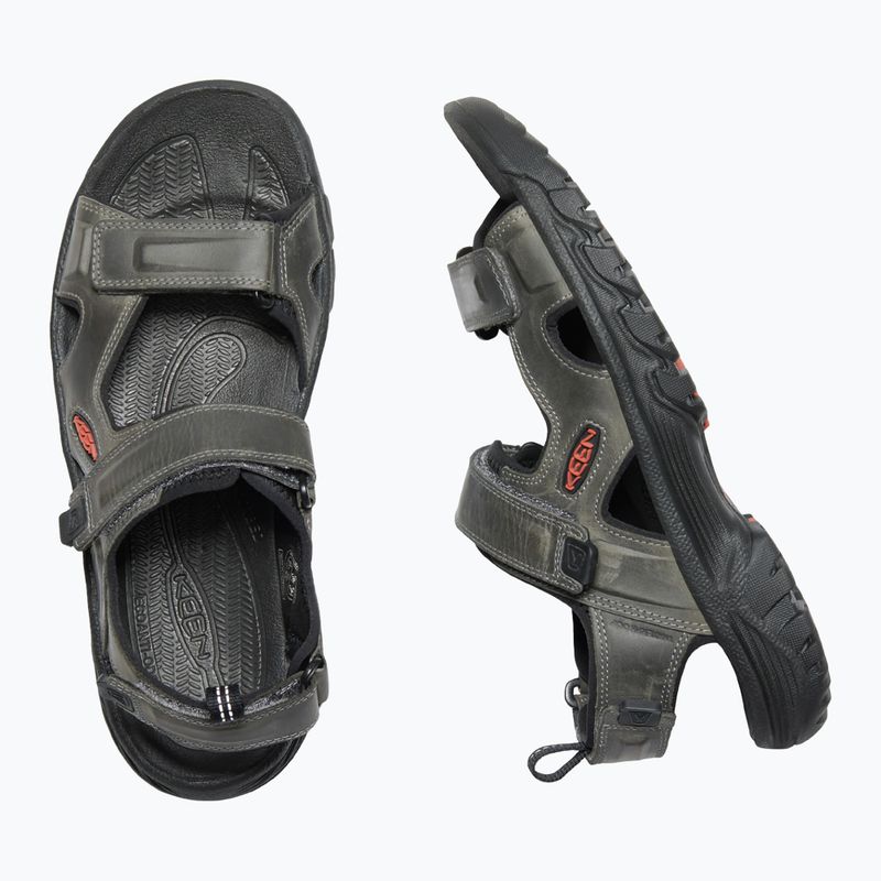 KEEN Targhee III Open Toe sandali da trekking da uomo grigio/nero 10