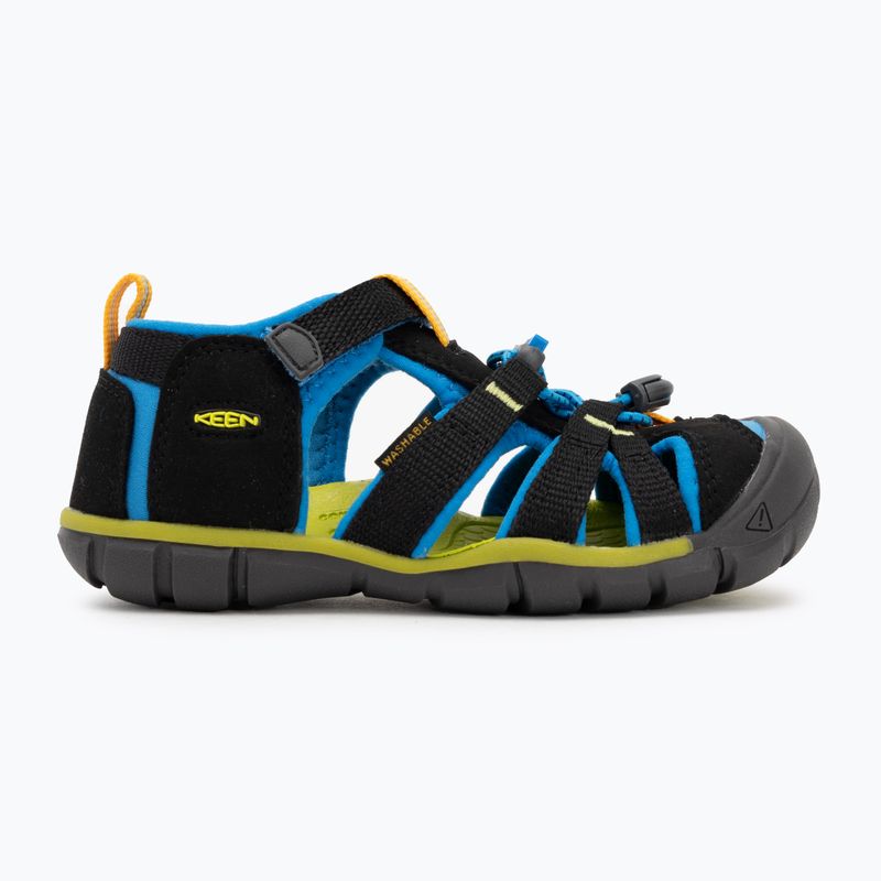 KEEN Seacamp II CNX sandali per bambini nero/blu brillante 2