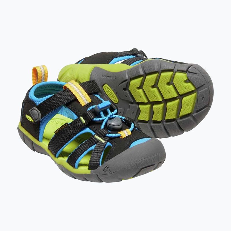 KEEN Seacamp II CNX sandali per bambini nero/blu brillante 12