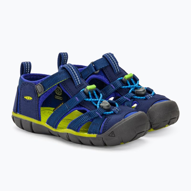 KEEN Seacamp II CNX sandali per bambini blu scuro/cartreuse 4