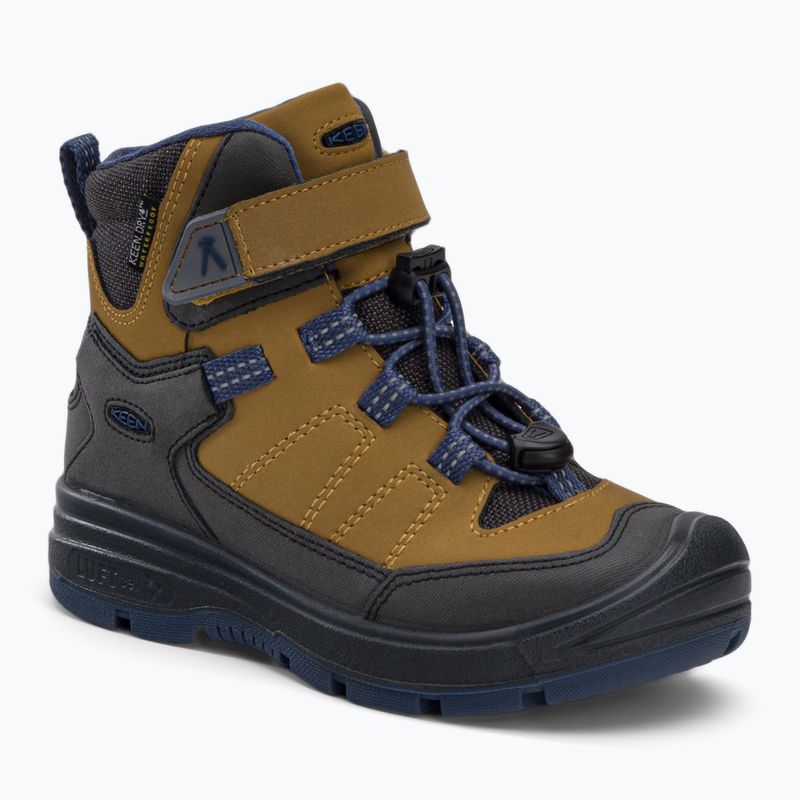 KEEN Redwood Mid WP, scarponcini da trekking per bambini in oro scuro/indaco antico