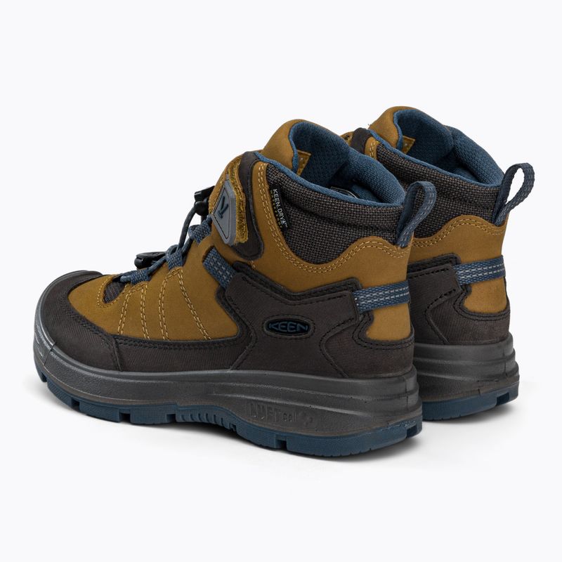 KEEN Redwood Mid WP, scarponcini da trekking junior in oro scuro/indaco antico 3