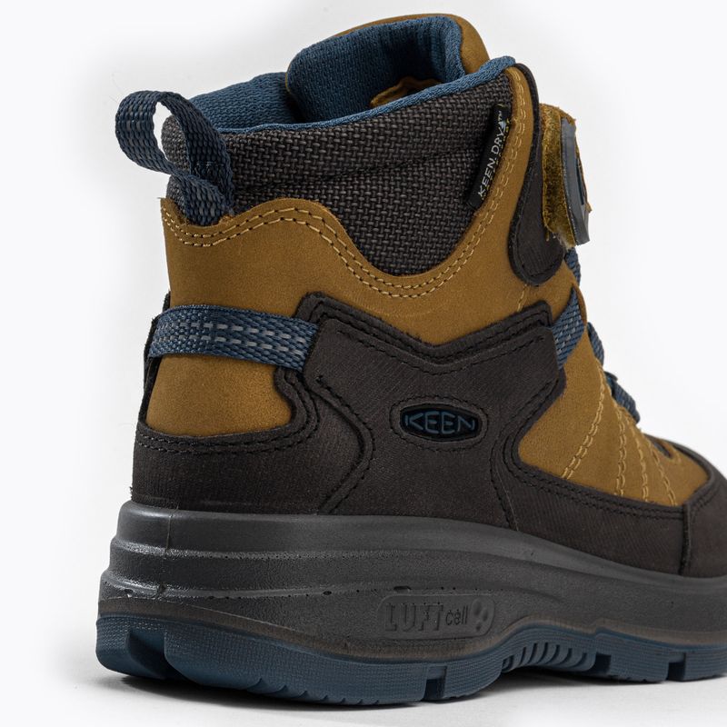 KEEN Redwood Mid WP, scarponcini da trekking junior in oro scuro/indaco antico 8