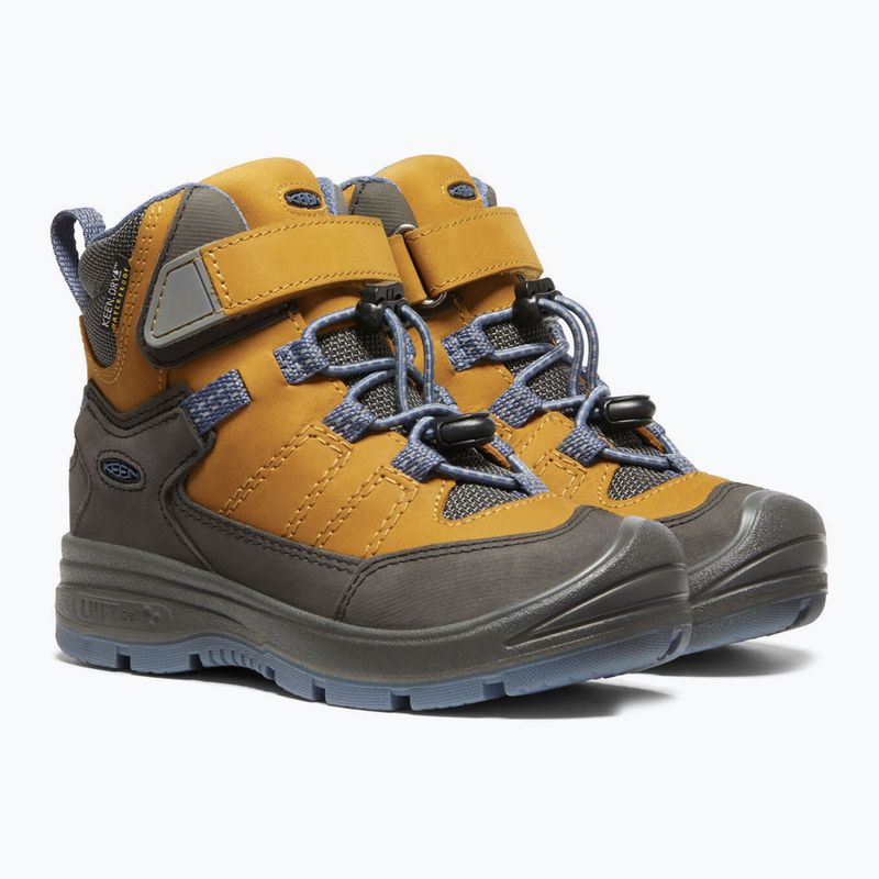 KEEN Redwood Mid WP, scarponcini da trekking junior in oro scuro/indaco antico 12