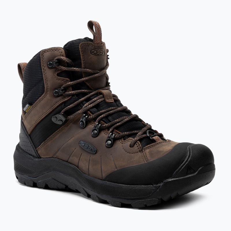 Scarpe da trekking da uomo KEEN Revel IV Mid Polar terra scura/caramello cafe