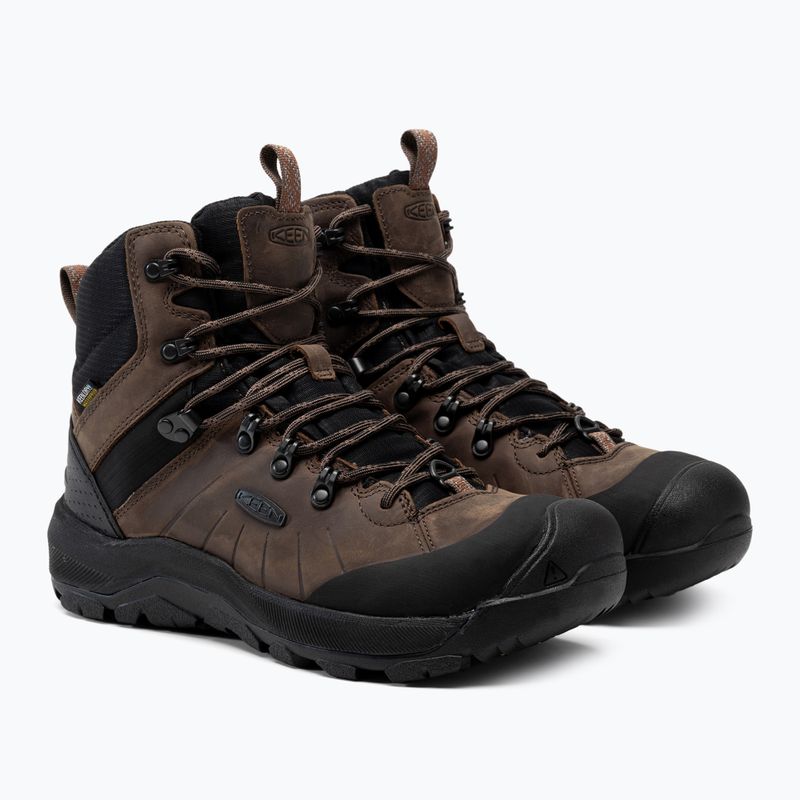 Scarpe da trekking da uomo KEEN Revel IV Mid Polar terra scura/caramello cafe 4