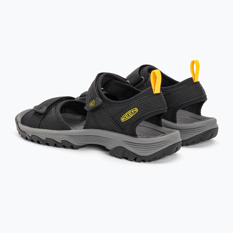 KEEN Targhee III Open Toe H2 sandali da trekking da uomo nero/giallo 3