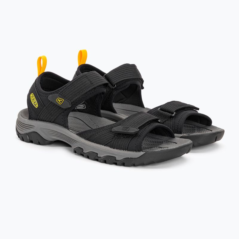 KEEN Targhee III Open Toe H2 sandali da trekking da uomo nero/giallo 4