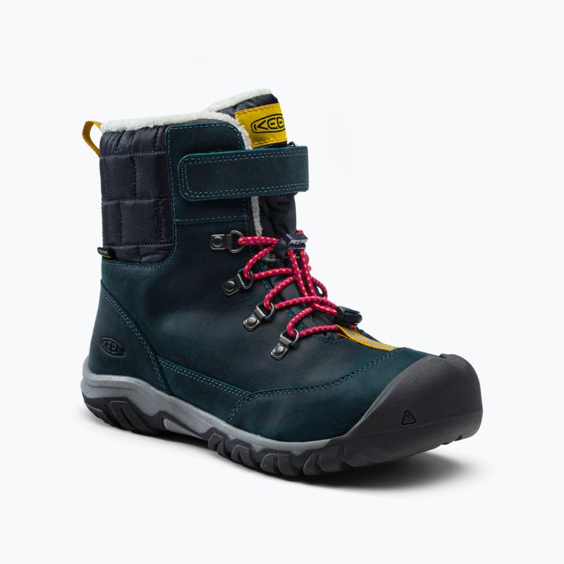 KEEN Greta Boot WP stivali da neve per bambini blu corallo/rosa pavone