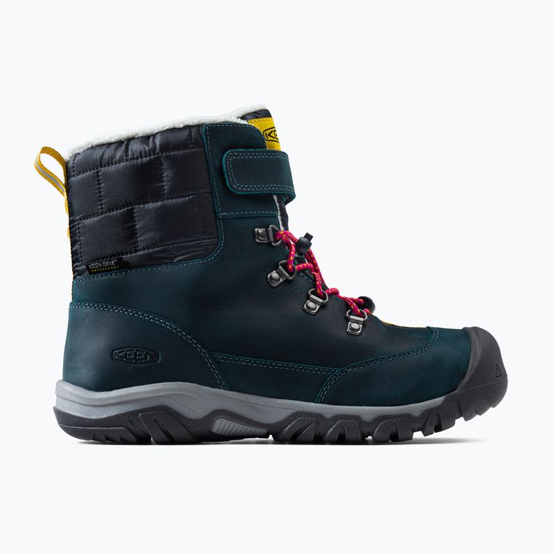 KEEN Greta Boot WP stivali da neve per bambini blu corallo/rosa pavone 2