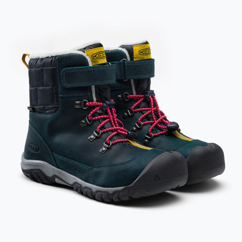 KEEN Greta Boot WP stivali da neve per bambini blu corallo/rosa pavone 3