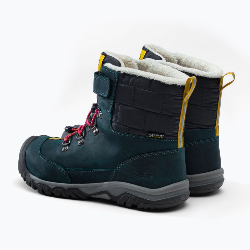 KEEN Greta Boot WP stivali da neve per bambini blu corallo/rosa pavone 5