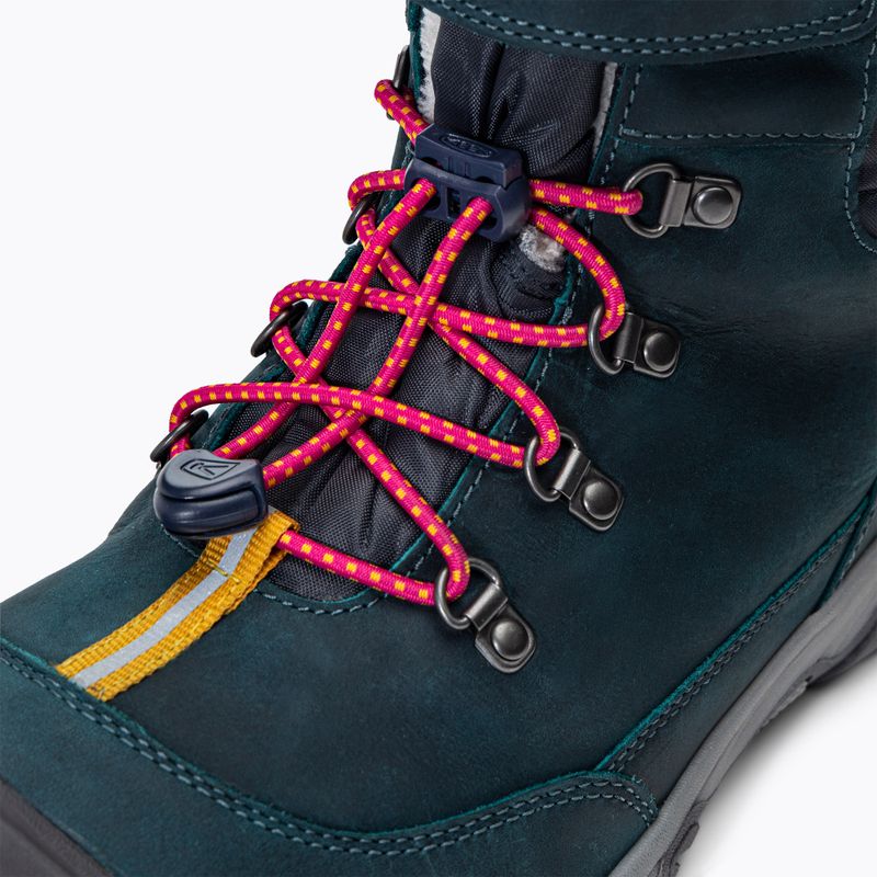 KEEN Greta Boot WP stivali da neve per bambini blu corallo/rosa pavone 10