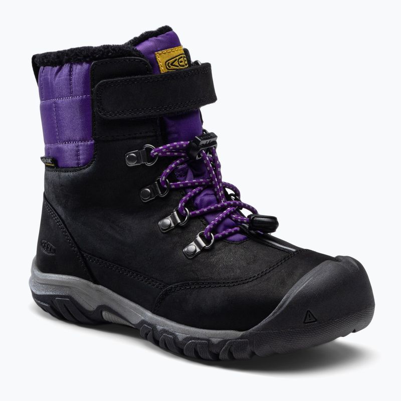 KEEN Greta Boot WP stivali da neve per bambini nero/viola