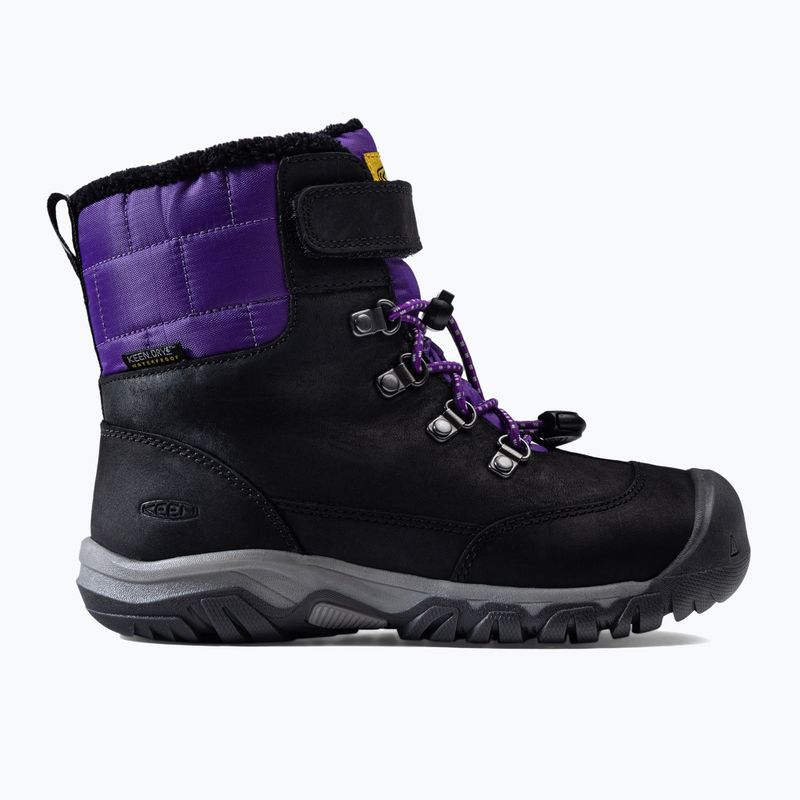 KEEN Greta Boot WP stivali da neve per bambini nero/viola 2