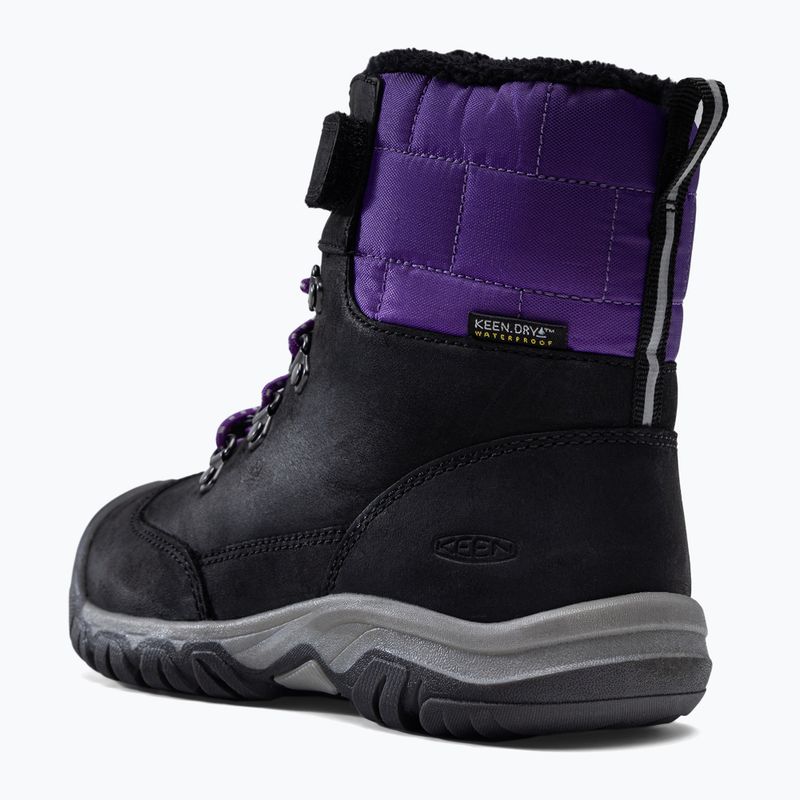 KEEN Greta Boot WP stivali da neve per bambini nero/viola 10
