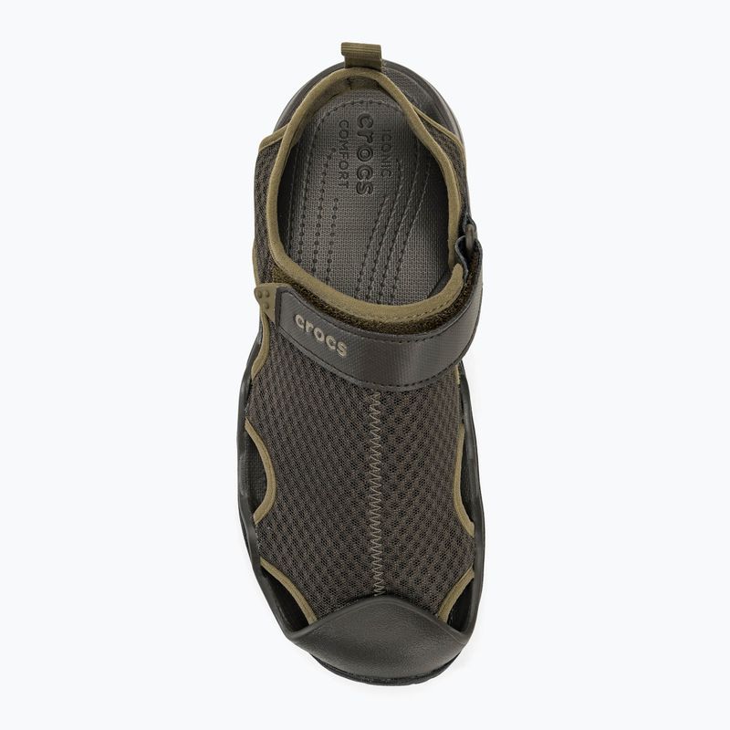 Sandali Crocs Swiftwater Mesh Deck espresso da uomo 5