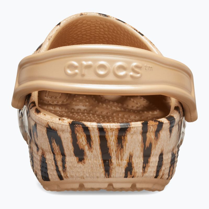 Crocs Classic Printed Clog infradito leopardo/oro 14