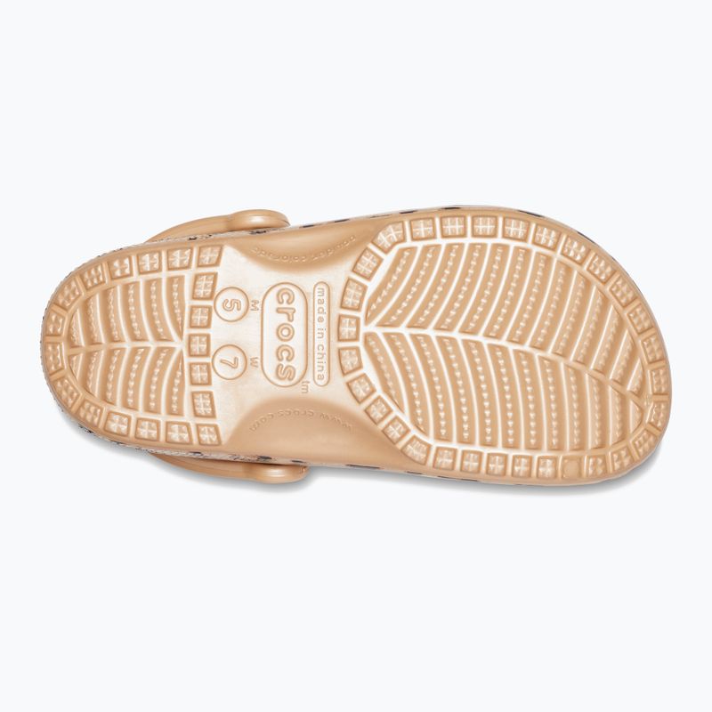 Crocs Classic Printed Clog infradito leopardo/oro 15