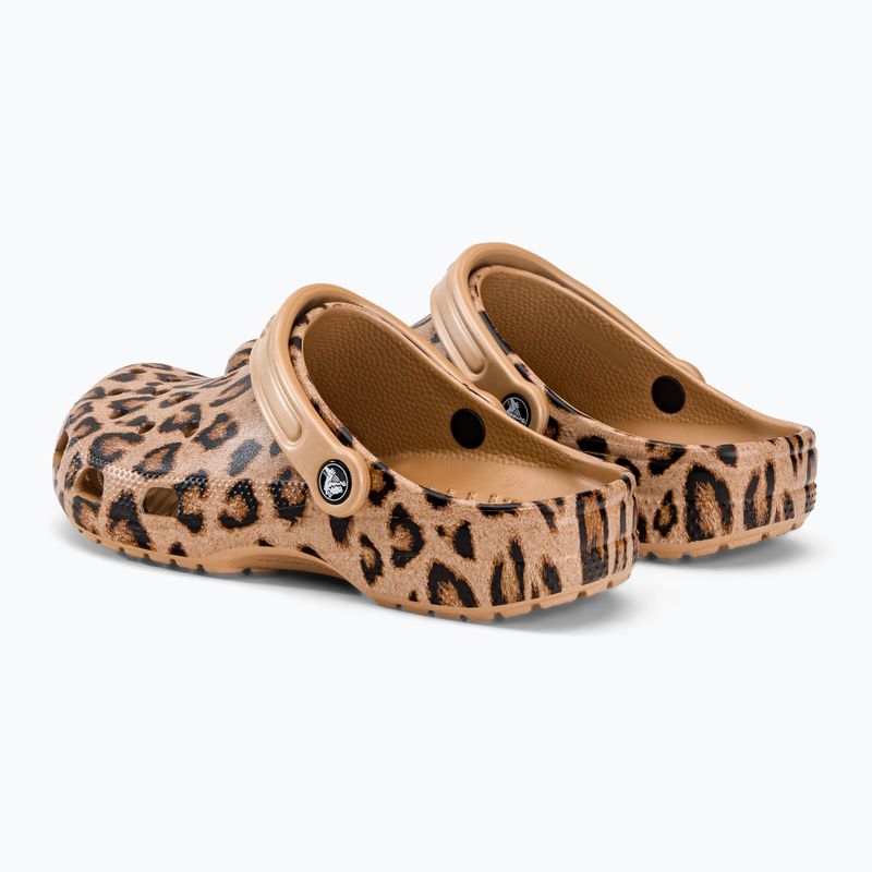 Crocs Classic Printed Clog infradito leopardo/oro 4